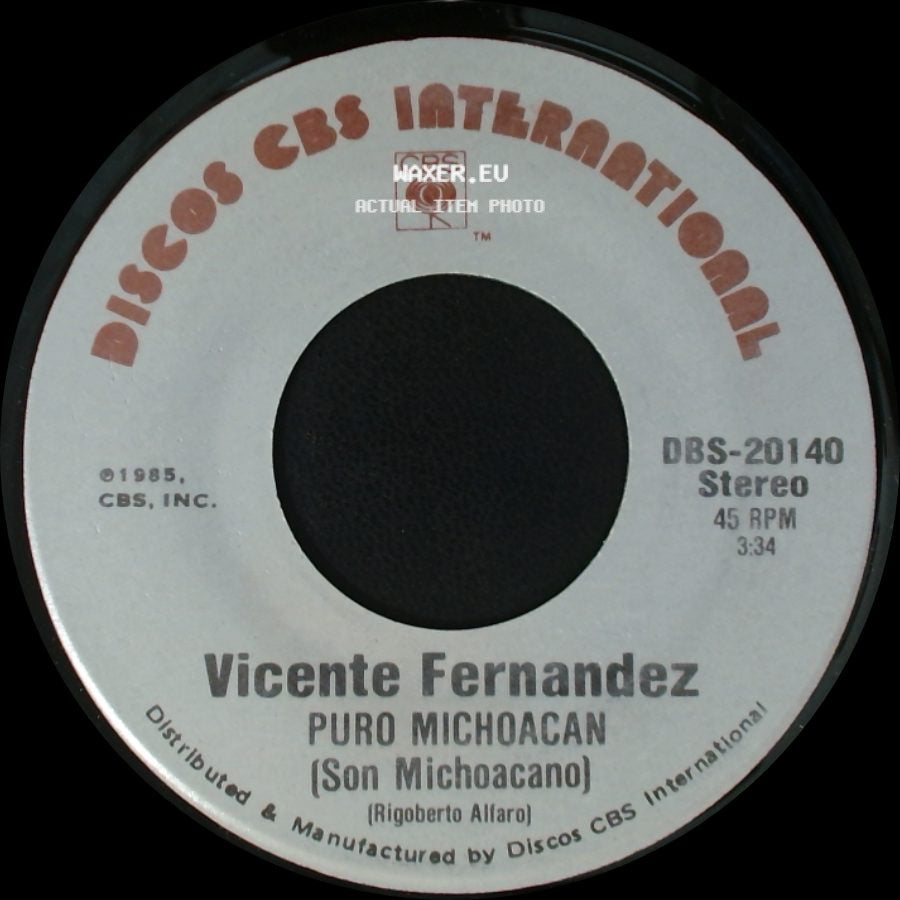 Vicente Fernandez - Ensayo (Bolero) / Puro Michoacan (Son Michoacano) side B