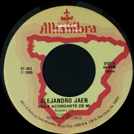 Alejandro Jaen - Vas A Acordarte De Mi / Escapate side A