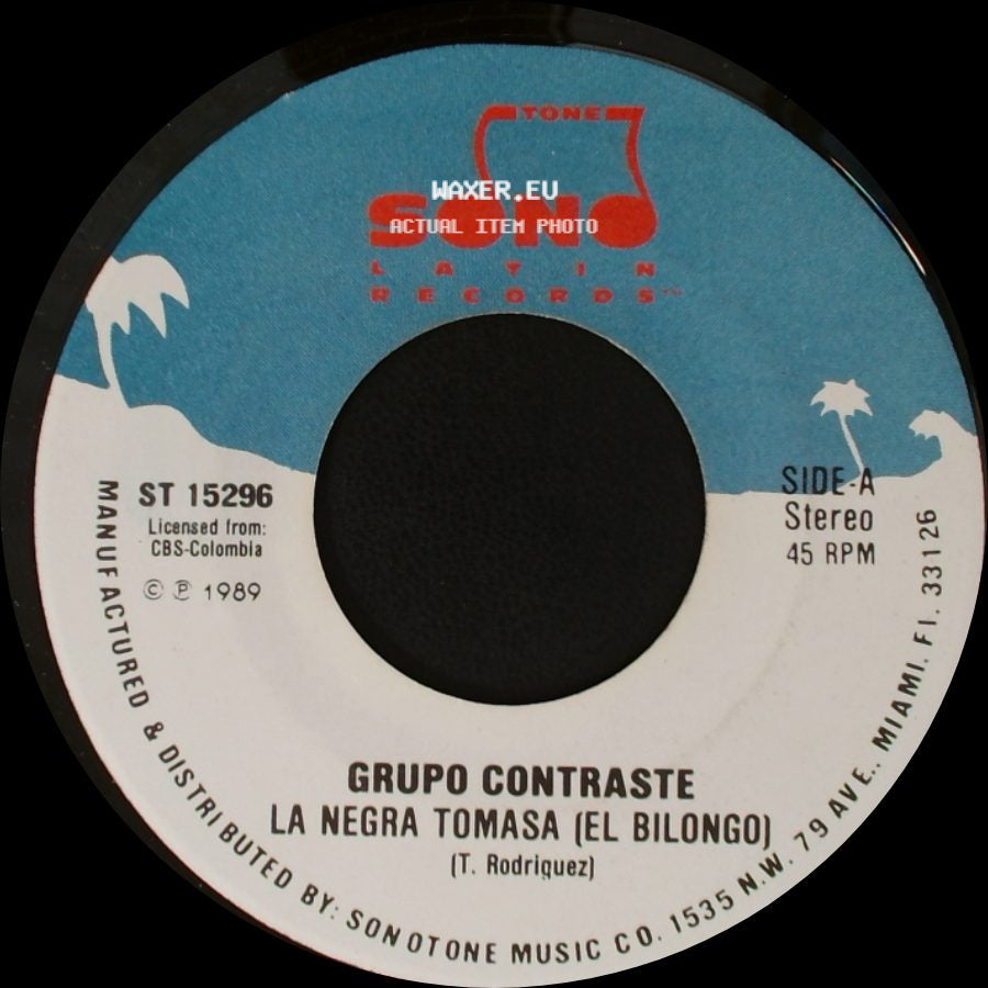 Grupo Contraste - La Negra Tomasa (El Bilongo) / La Piojosa side A