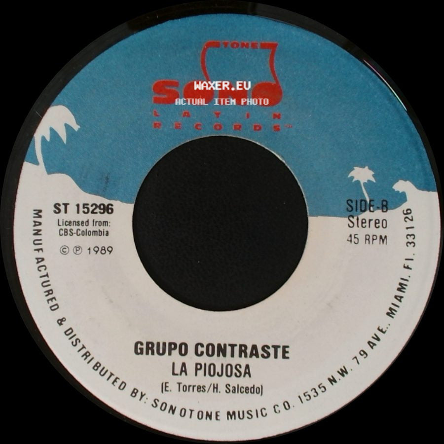 Grupo Contraste - La Negra Tomasa (El Bilongo) / La Piojosa side B