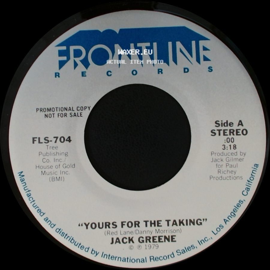 Jack Greene - Yours For The Taking / Sixty Days side A