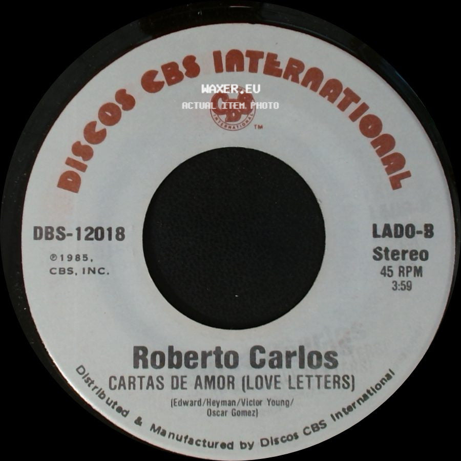 Roberto Carlos - Corazon (Coracao) / Cartas De Amor (Love Letters) side B