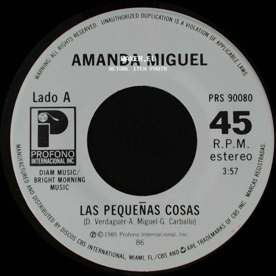 Amanda Miguel - Las Pequeñas Cosas / Desierto side A