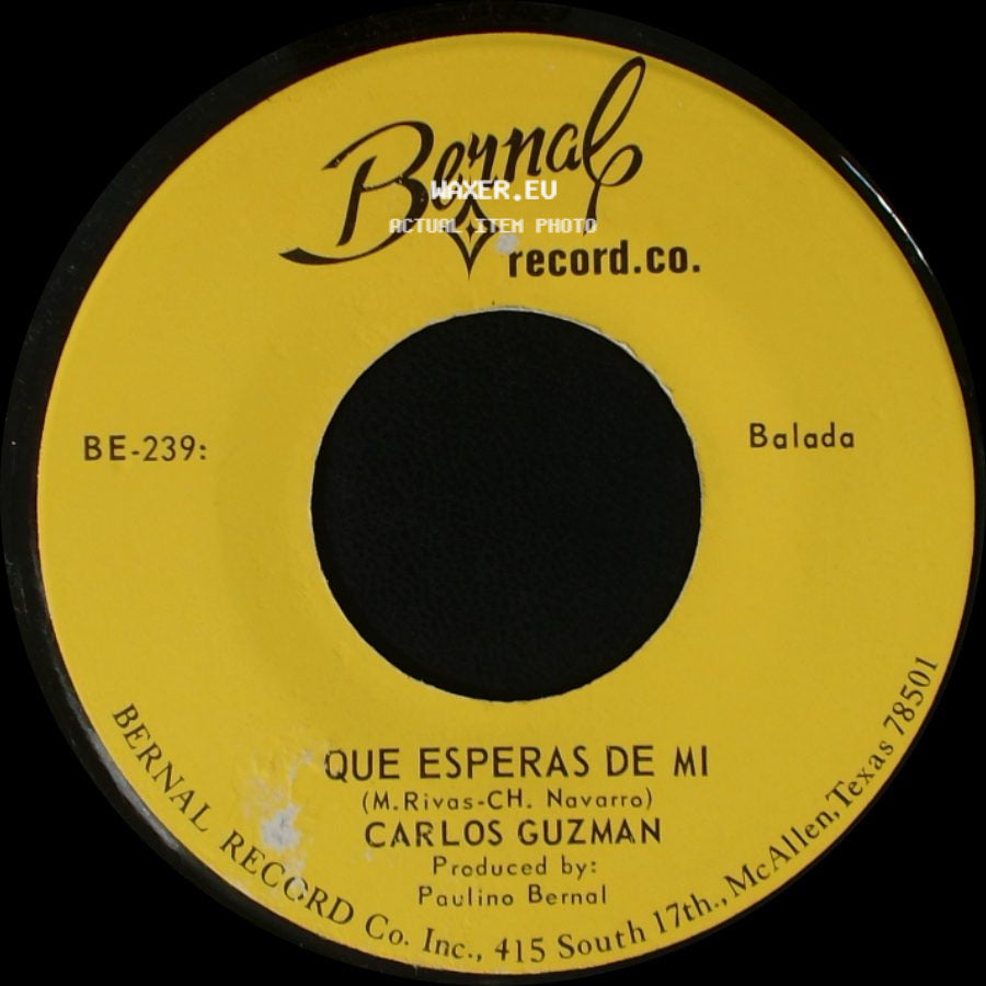 Carlos Guzman - Pisotiando Mi Sangre / Que Esperas De Mi side B