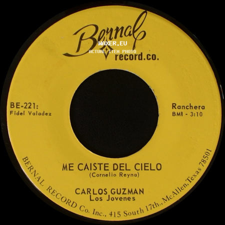 Carlos Guzman - Me Caiste Del Cielo / Me Cai De La Nube side A