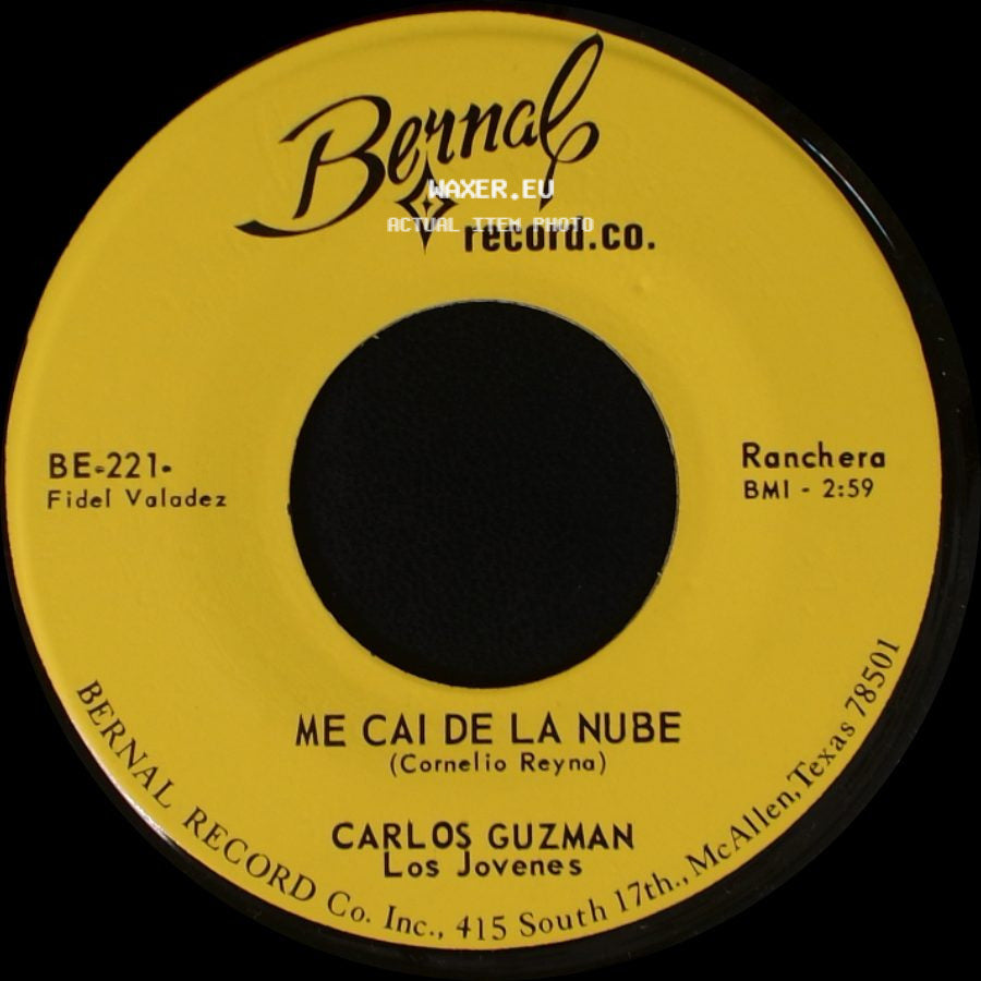 Carlos Guzman - Me Caiste Del Cielo / Me Cai De La Nube side B