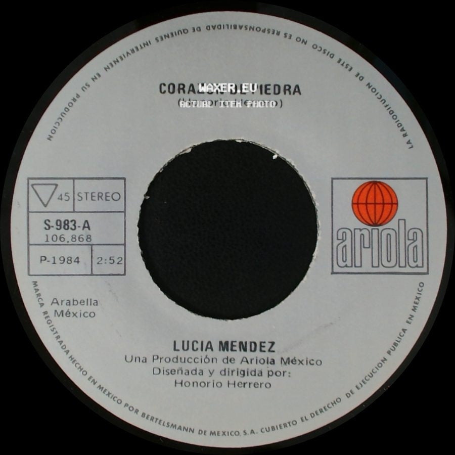 Lucia Mendez - Corazon De Piedra / La Luna De Cancun side A