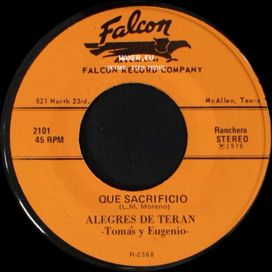 Alegres De Teran - Tomas Y Eugenio - Morena Mia / Que Sacrificio side B