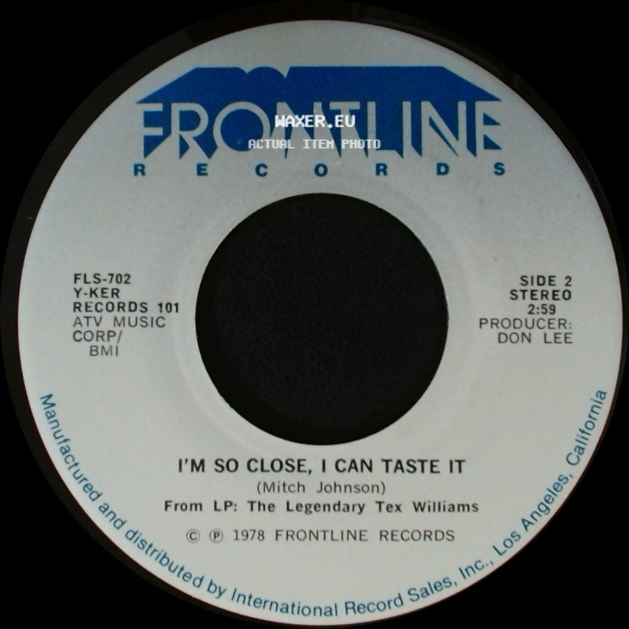 Y-Ker / Tex Williams - Make It Pretty For Me Baby / I'm So Close, I Can Taste It side B