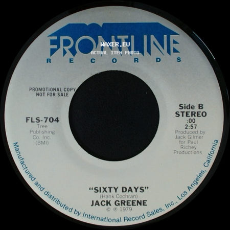 Jack Greene - Yours For The Taking / Sixty Days side B