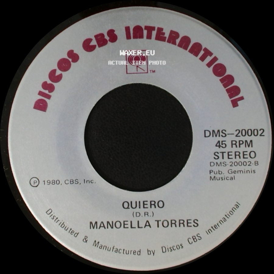 Manoella Torres - Que Me Perdone Tu Señora / Quiero side B