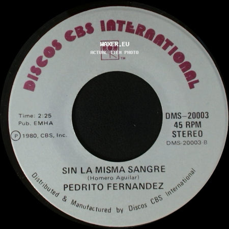 Pedrito Fernandez - Sin La Misma Sangre / Mama Solita side A