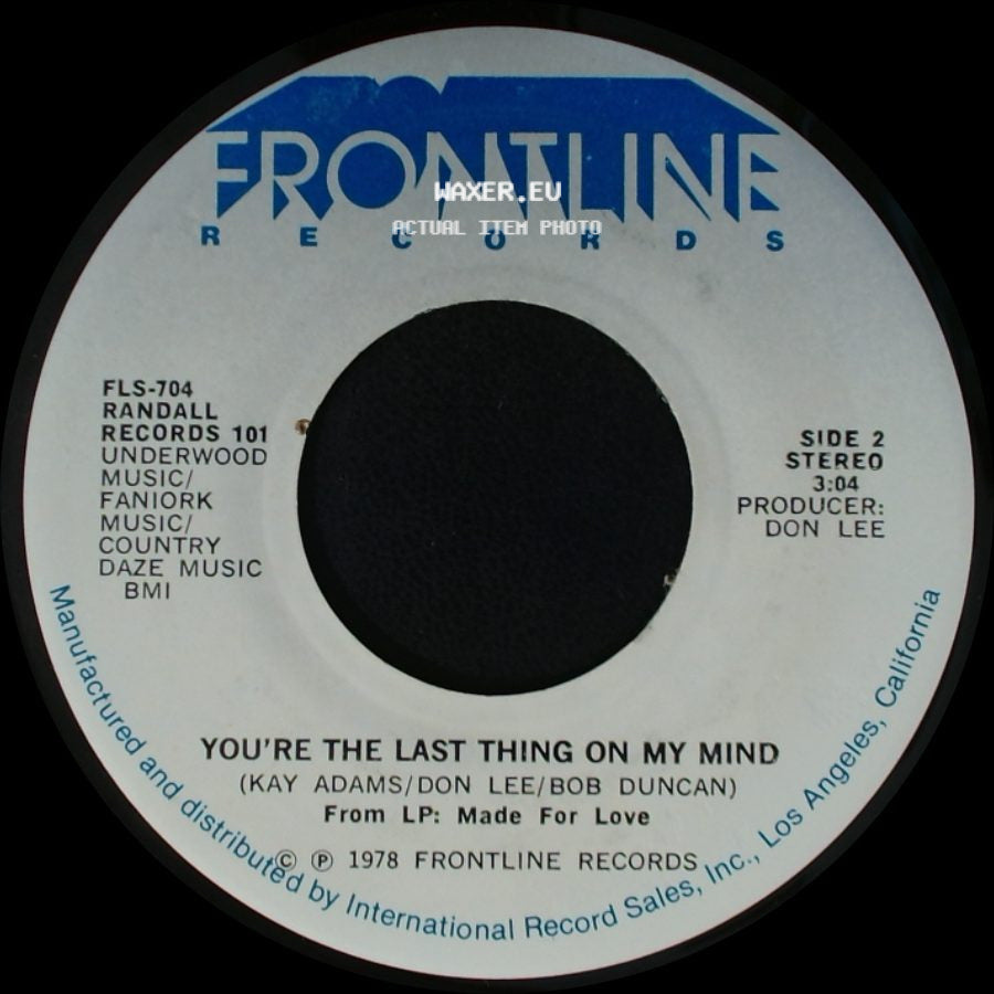 Randall Records 101 - You Show Me Yours & I'll Show You Mine / You're The Last Thing On My Mind side B