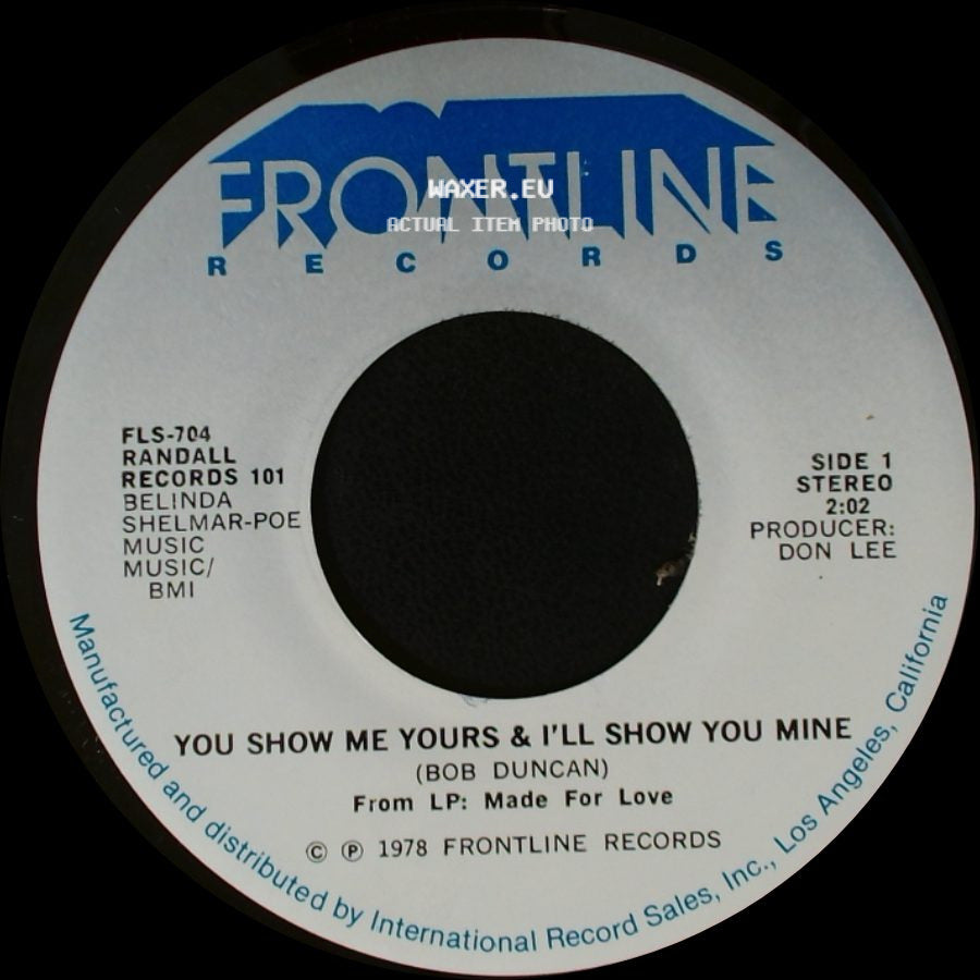 Unknown Artist - You Show Me Yours & I'll Show You Mine / You're The Last Thing On My Mind side A
