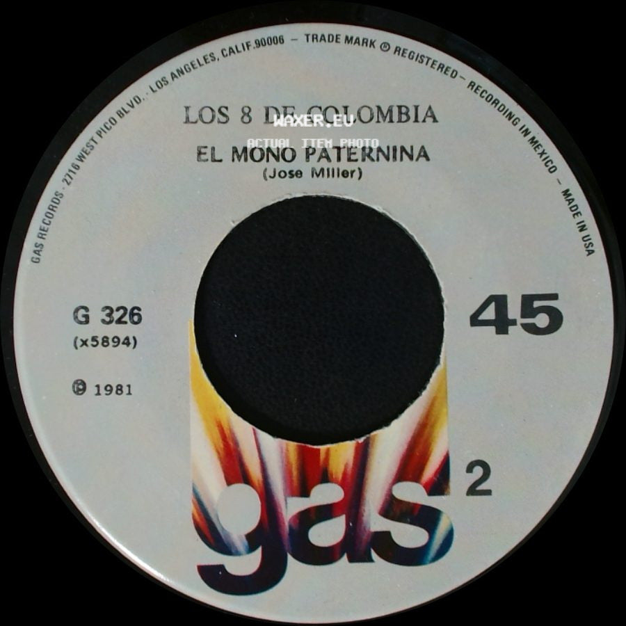 Los 8 De Colombia - La Colombina / El Mono Paternina side B