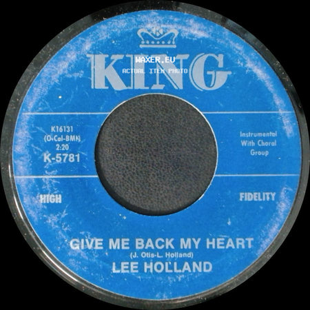 Lee Holland - Give Me Back My Heart / Let's Stay Together side A