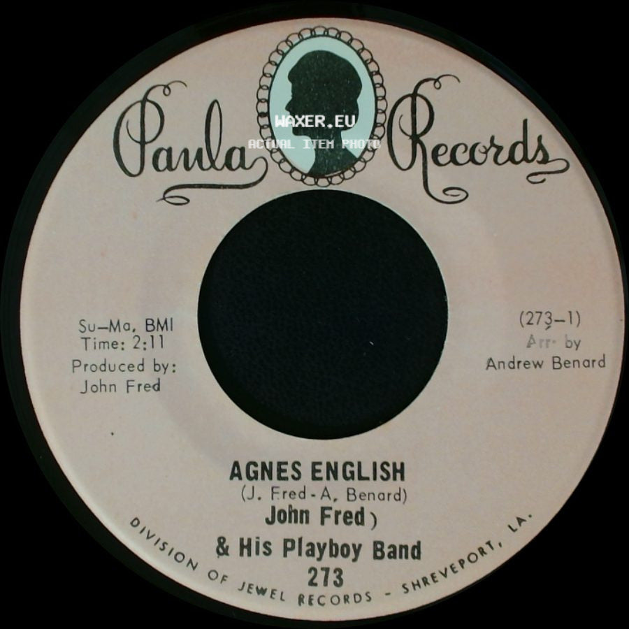 John Fred & His Playboy Band - Sad Story / Agnes English side B