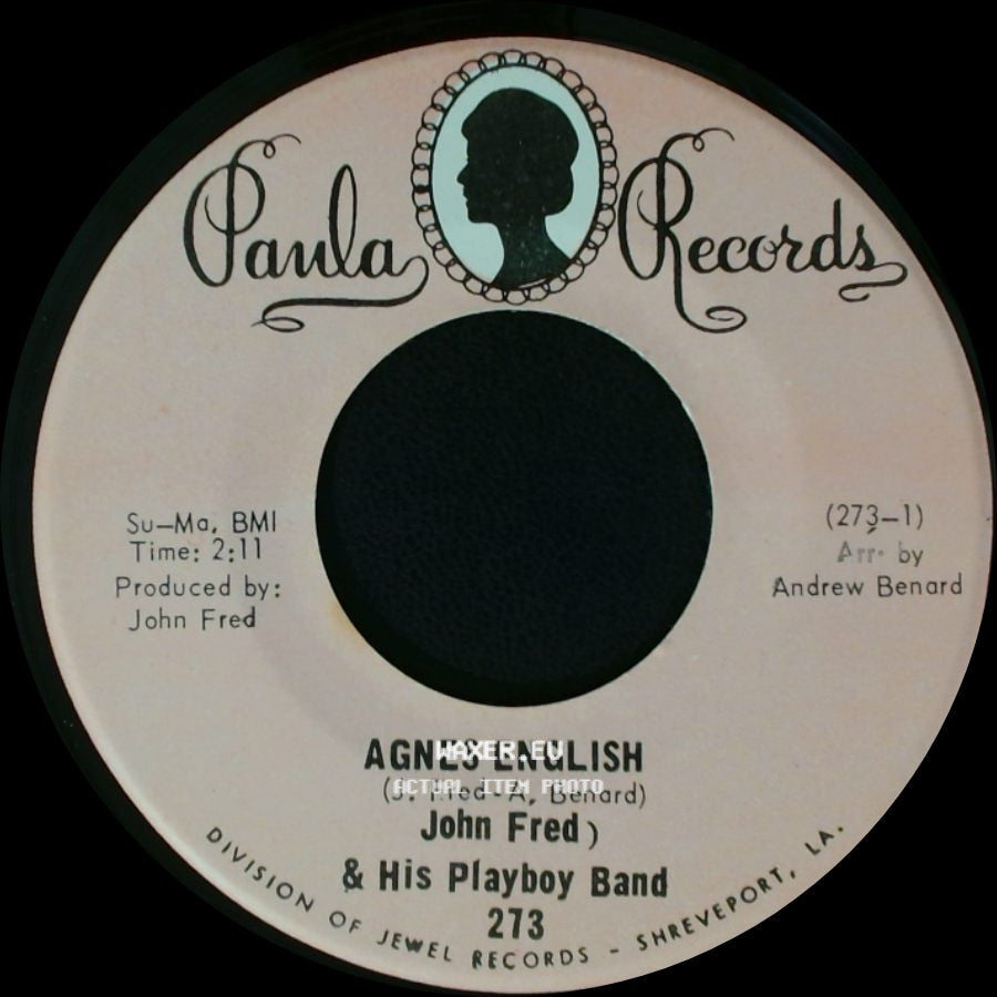 John Fred & His Playboy Band - Sad Story / Agnes English side B