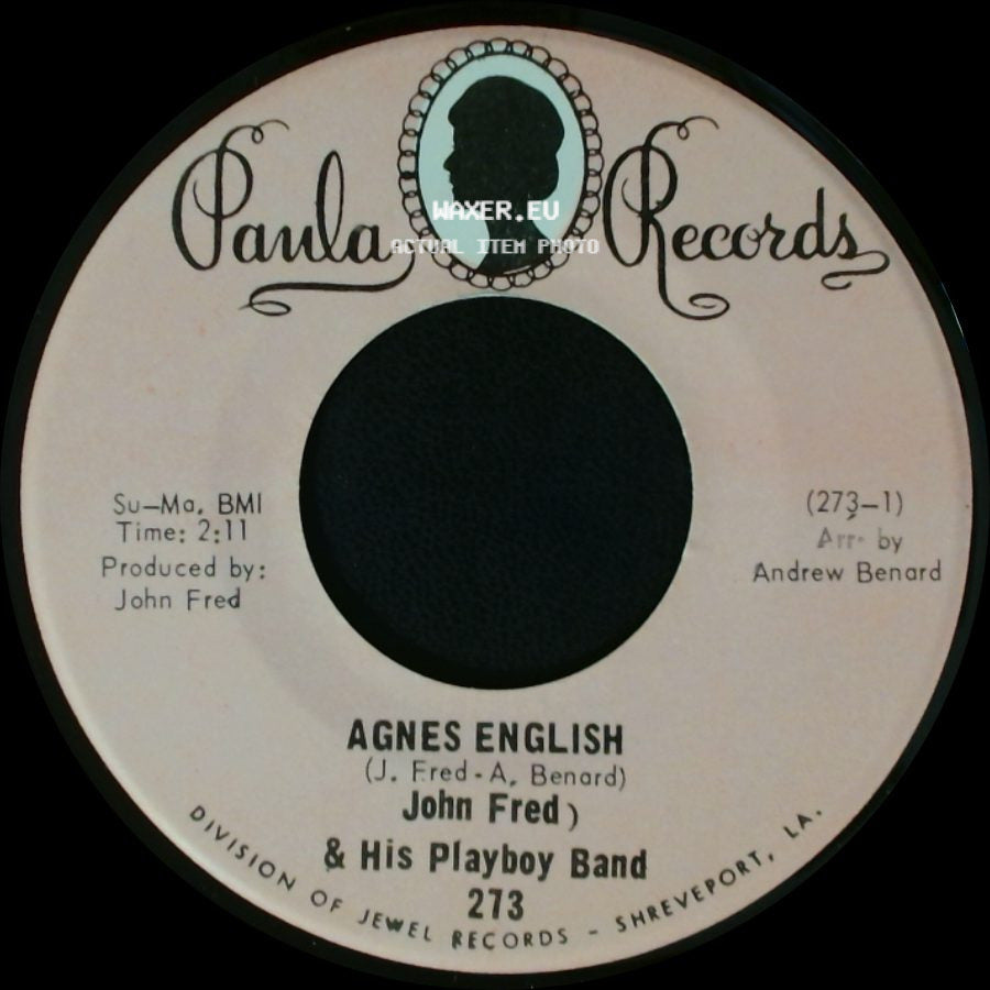 John Fred & His Playboy Band - Sad Story / Agnes English side B