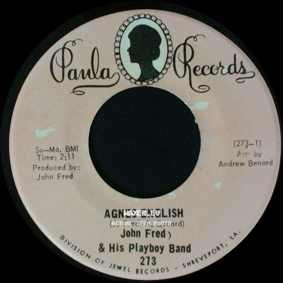 John Fred & His Playboy Band - Sad Story / Agnes English side B
