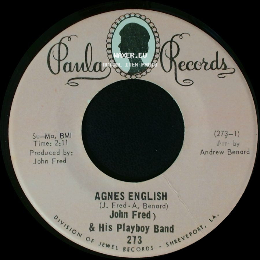 John Fred & His Playboy Band - Sad Story / Agnes English side B