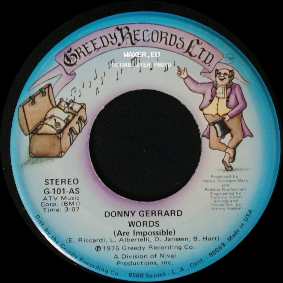 Donny Gerrard - Words (Are Impossible) / Stand Up side A