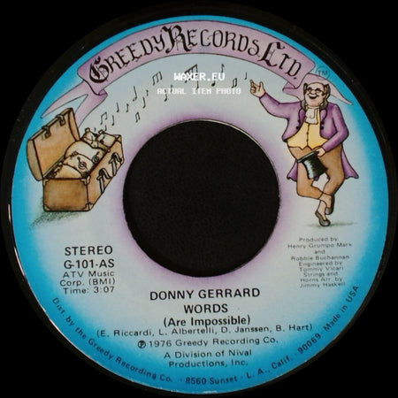 Donny Gerrard - Stand Up / Words (Are Impossible) side B