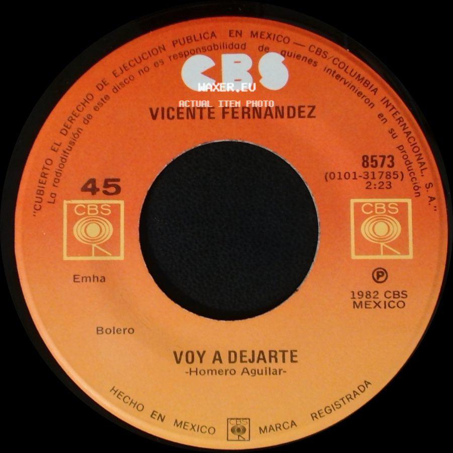 Vicente Fernandez - De 7 A 9 / Voy A Dejarte side B