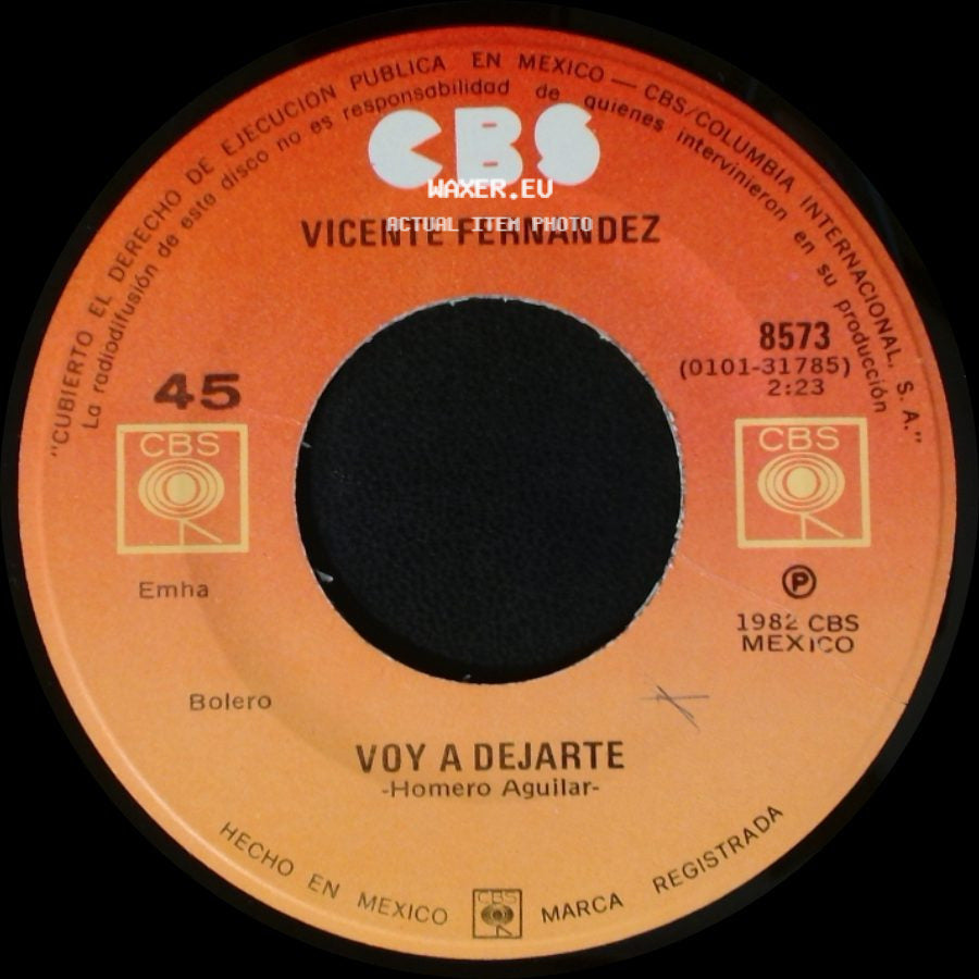 Vicente Fernandez - De 7 A 9 / Voy A Dejarte side B