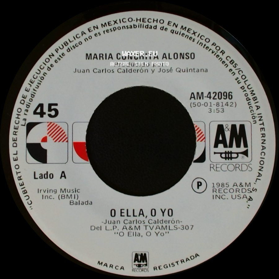 Maria Conchita Alonso - O Ella, O Yo / Por Ti, Por Mi side A