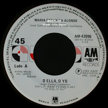 Maria Conchita Alonso - O Ella, O Yo / Por Ti, Por Mi side A