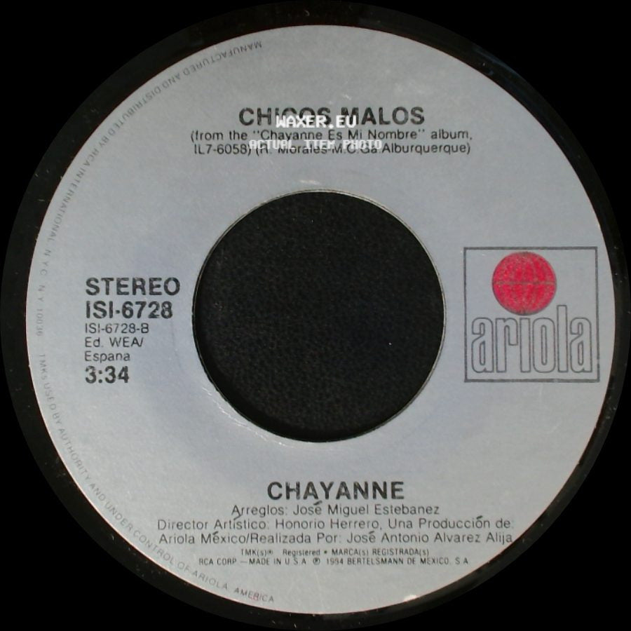 Chayanne - De Dos En Dos / Chicos Malos side B