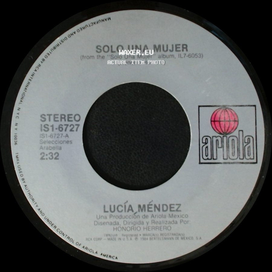 Lucía Méndez - El Amor Sin Ti No Vale Nada / Solo Una Mujer side B
