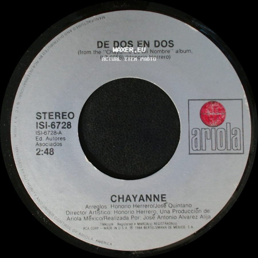 Chayanne - De Dos En Dos / Chicos Malos side A