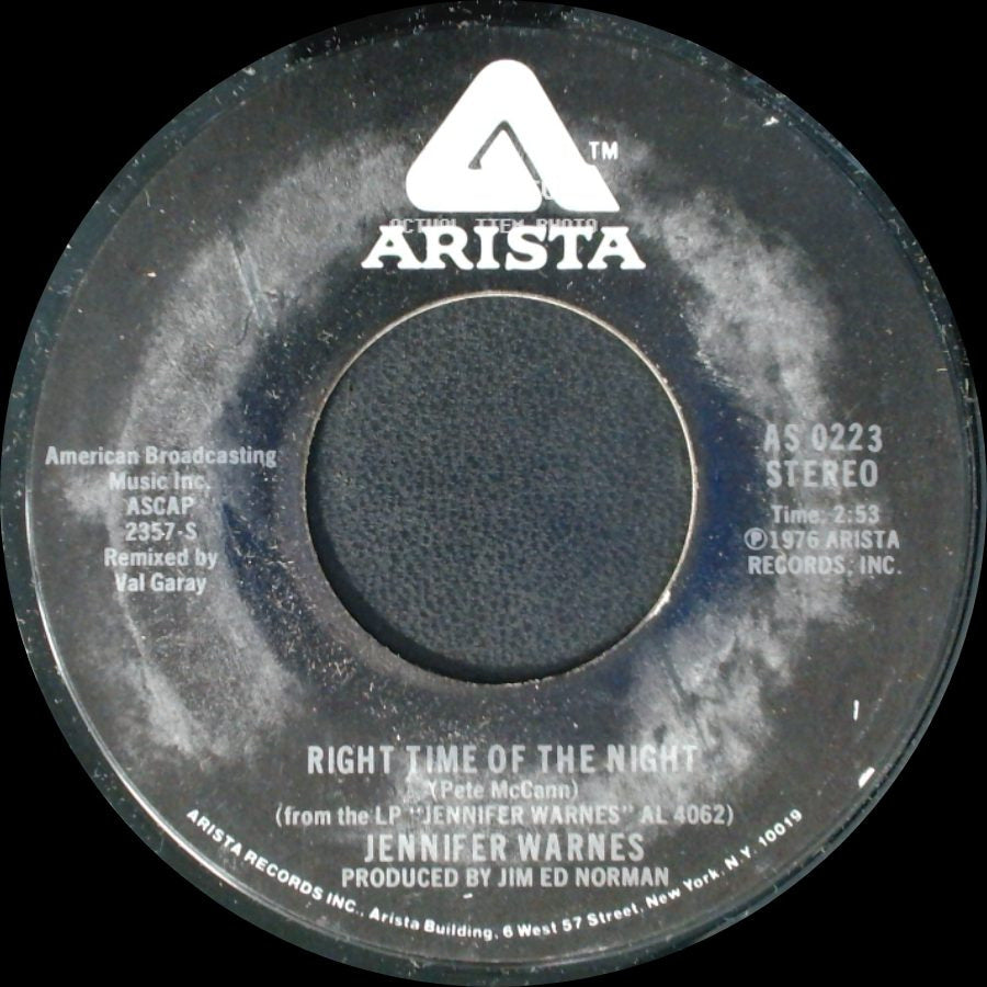 Jennifer Warnes - Right Time Of The Night / Daddy, Don't Go side A