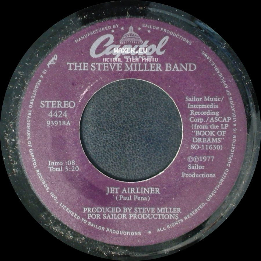 The Steve Miller Band - Babes In The Wood / Jet Airliner side B