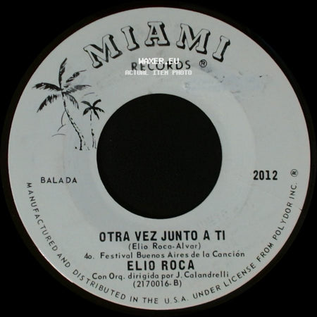 Elio Roca - Tristeza No. 1 / Otra Vez Junto A Ti side B