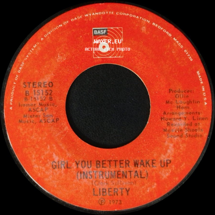Liberty - Girl You Better Wake Up (Vocal) / Girl You Better Wake Up (Instrumental) side B
