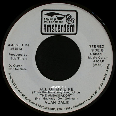 Alan Dale - This Is Only The Beginning / All Of My Life side B