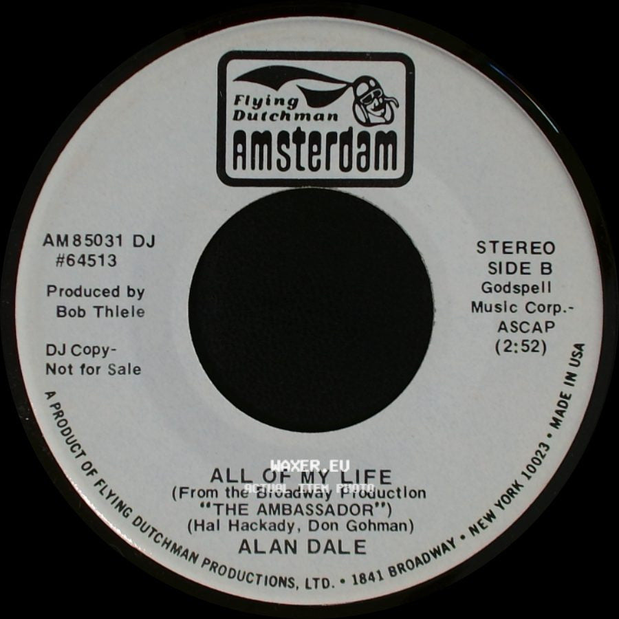 Alan Dale - This Is Only The Beginning / All Of My Life side B