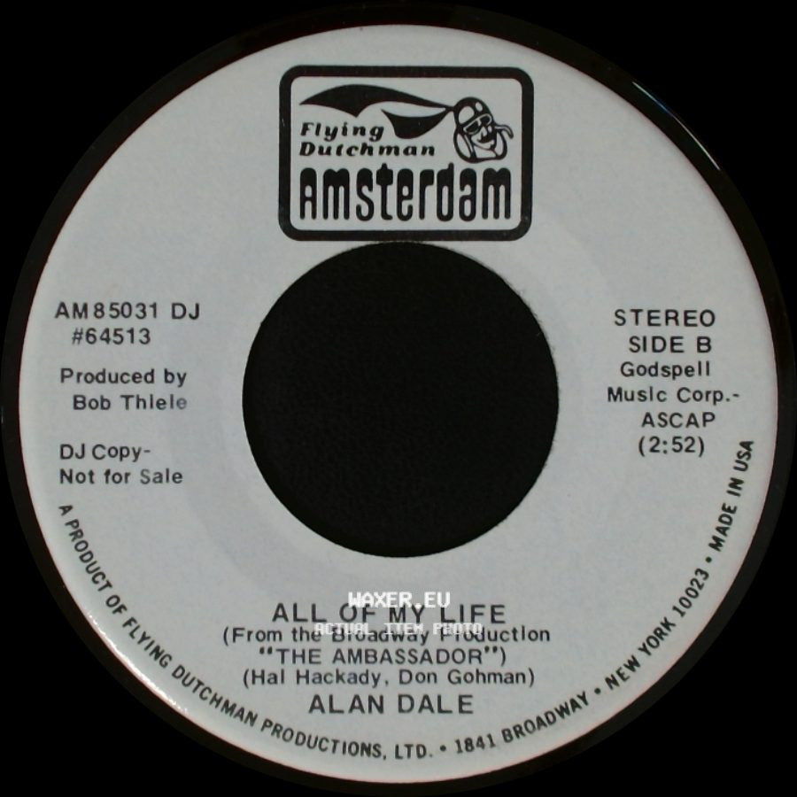 Alan Dale - This Is Only The Beginning / All Of My Life side B