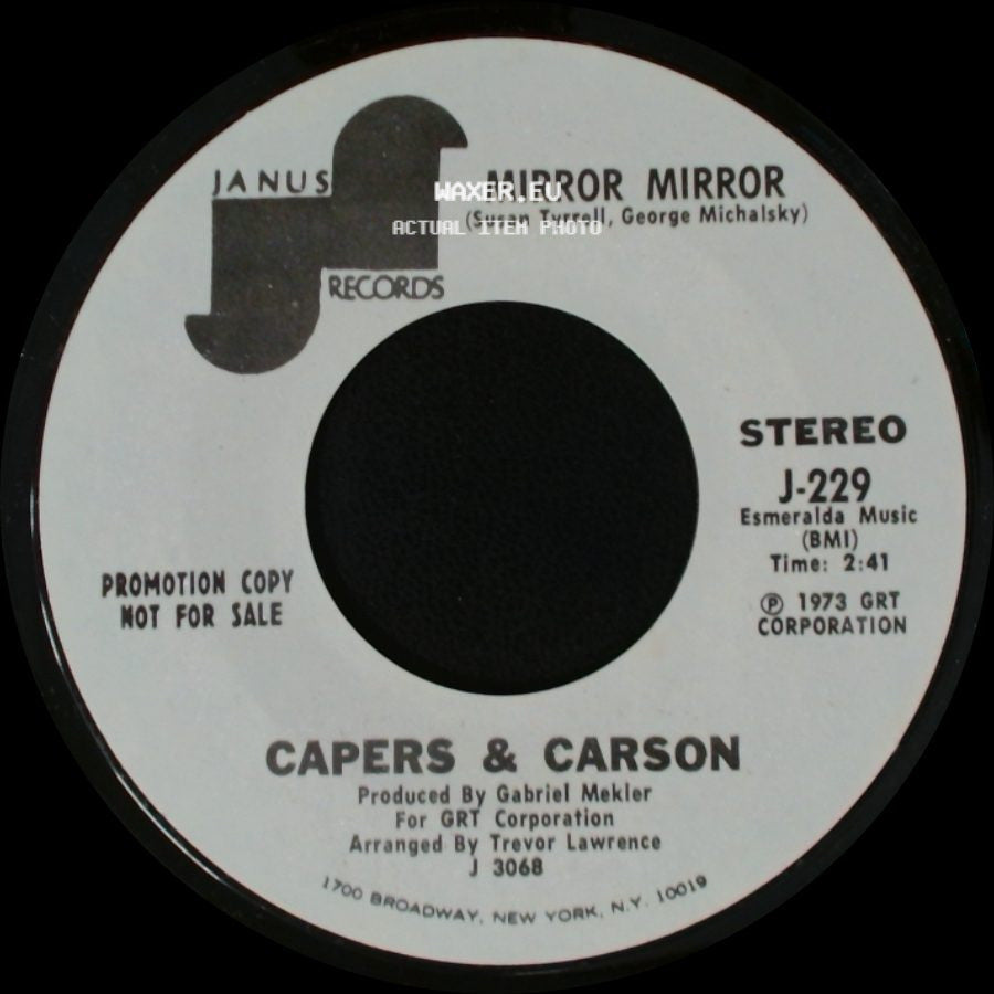Capers & Carson - Mirror Mirror / Mirror Mirror side A