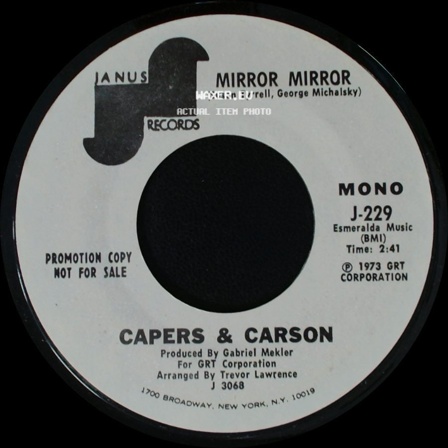 Capers & Carson - Mirror Mirror / Mirror Mirror side B