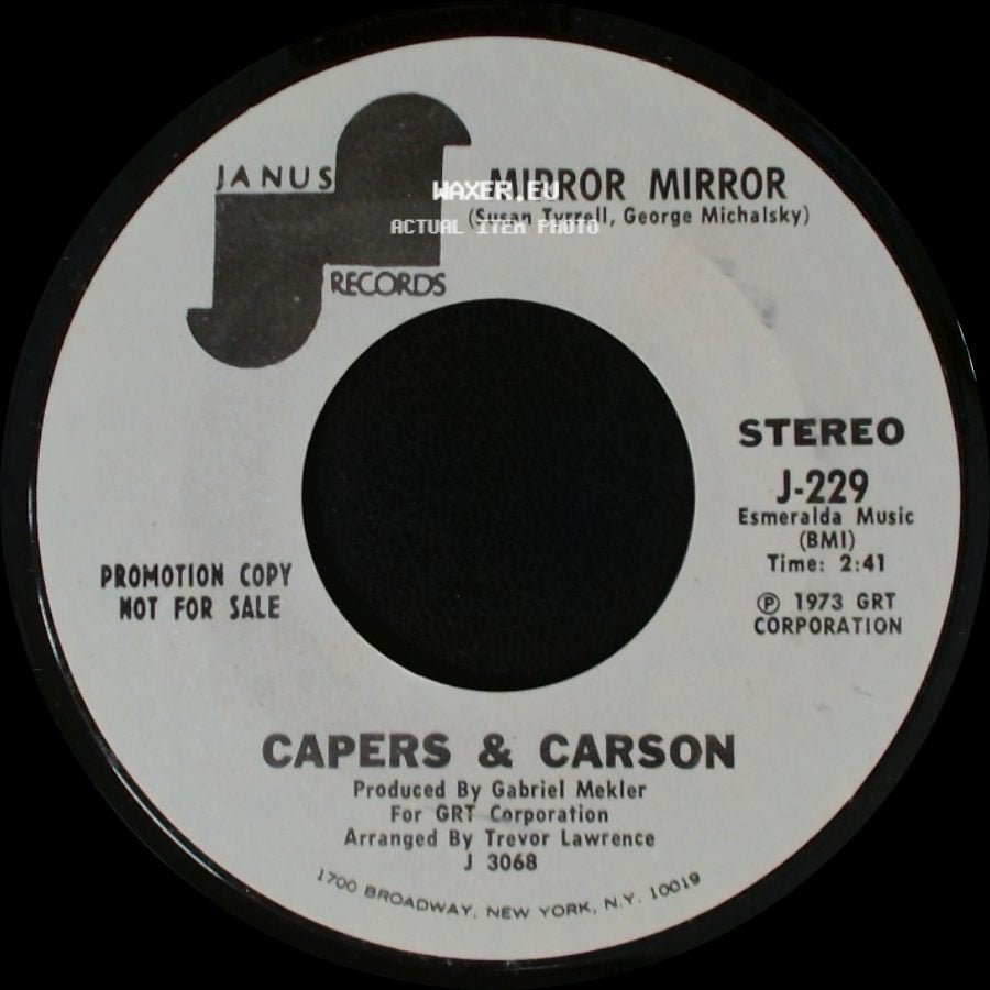 Capers & Carson - Mirror Mirror / Mirror Mirror side A