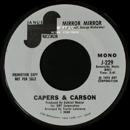 Capers & Carson - Mirror Mirror / Mirror Mirror side B
