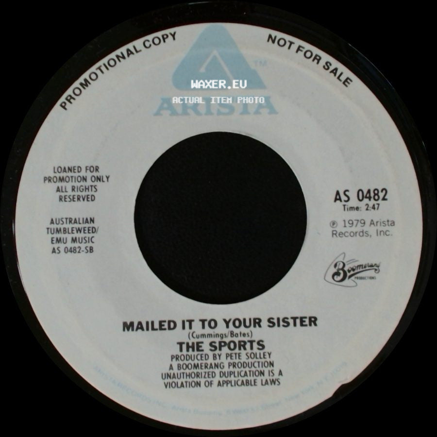 The Sports - Mailed It To Your Sister / Don't Throw Stones side A