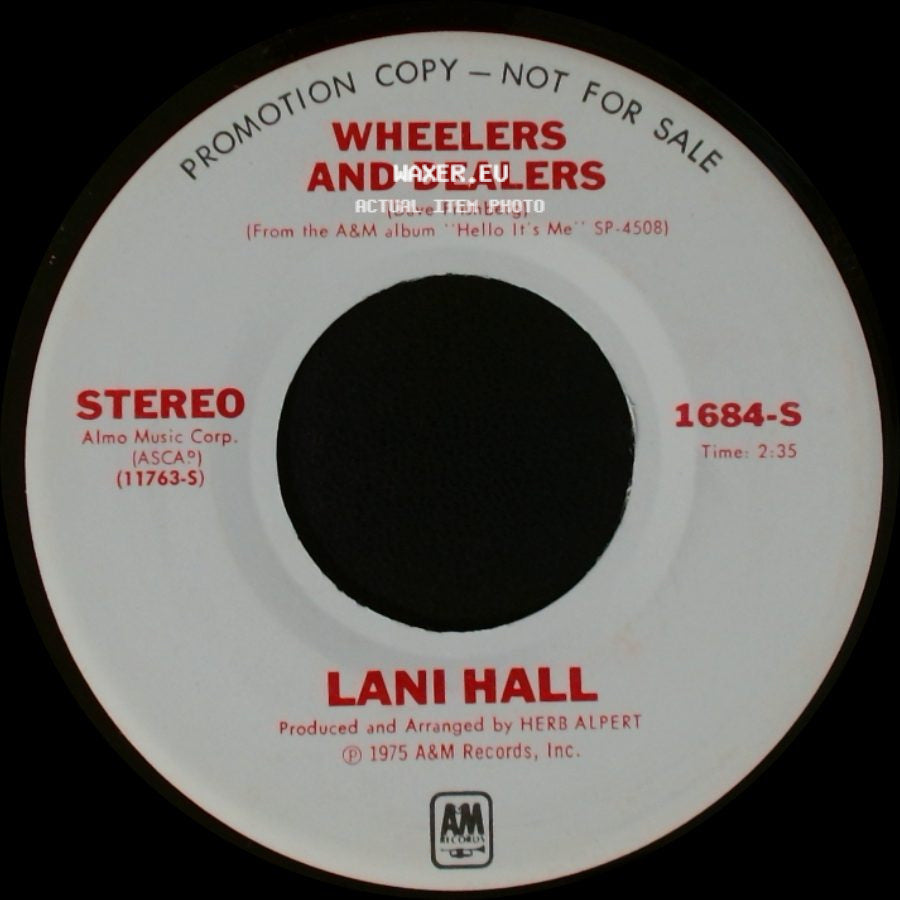 Lani Hall - Hello It's Me / Wheelers And Dealers side B