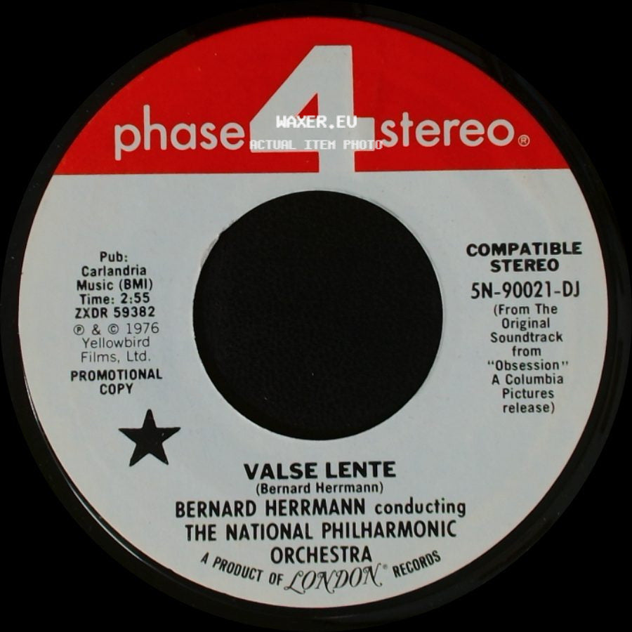 Bernard Herrmann Conducting The National Philharmonic Orchestra / Bernard Herrmann - The Ferry / Valse Lente side B