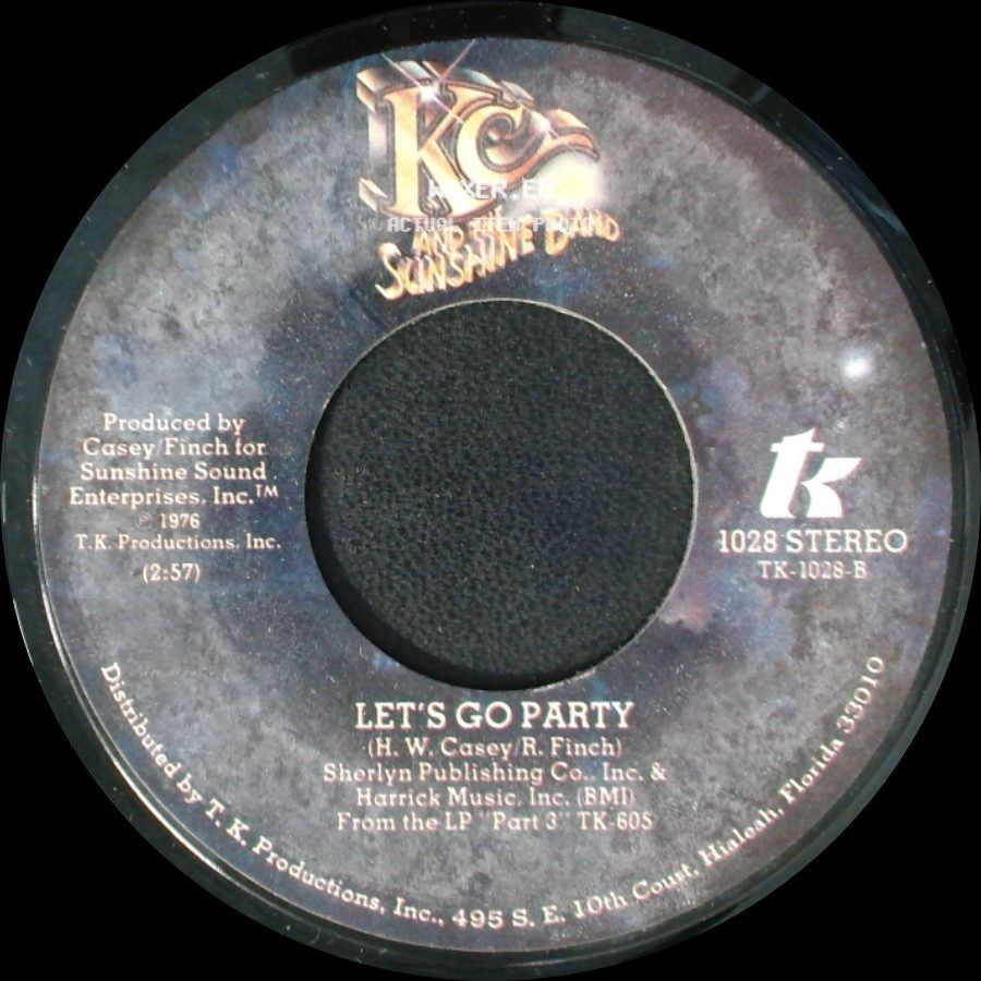 Kc And The Sunshine Band - It's The Same Old Song / Let's Go Party side B