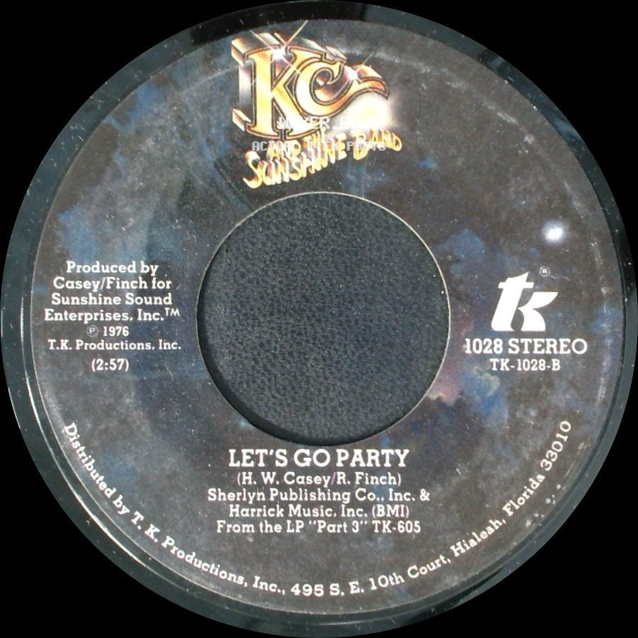Kc And The Sunshine Band - It's The Same Old Song / Let's Go Party side B